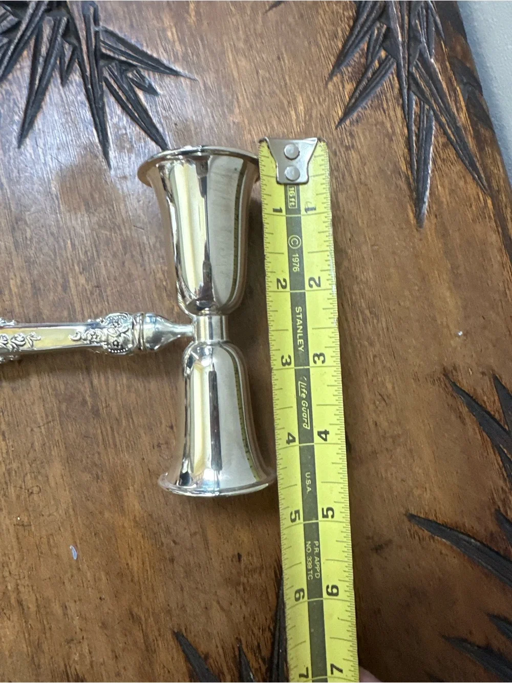 Wallace Silversmiths Vtg Silver-plated Double Cocktail Jigger